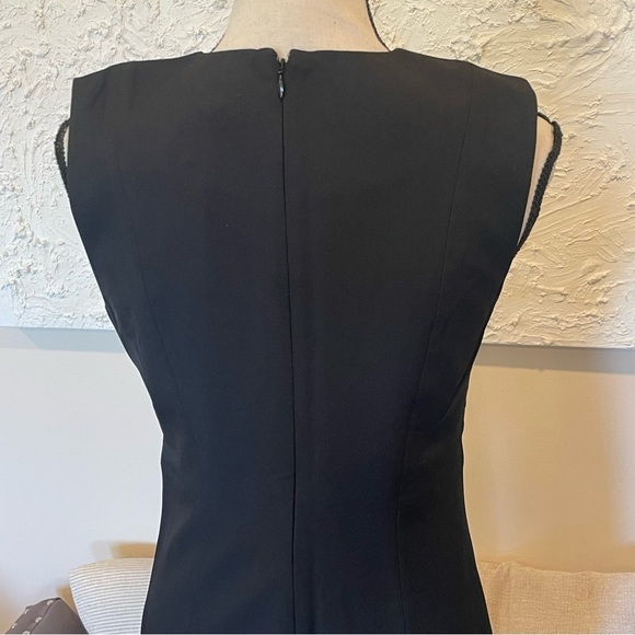 Banana Republic BASIC KNEE LENGTH SHEATH DRESS Black Sleeveless Sz 4 Petite NWT - Picture 5 of 9